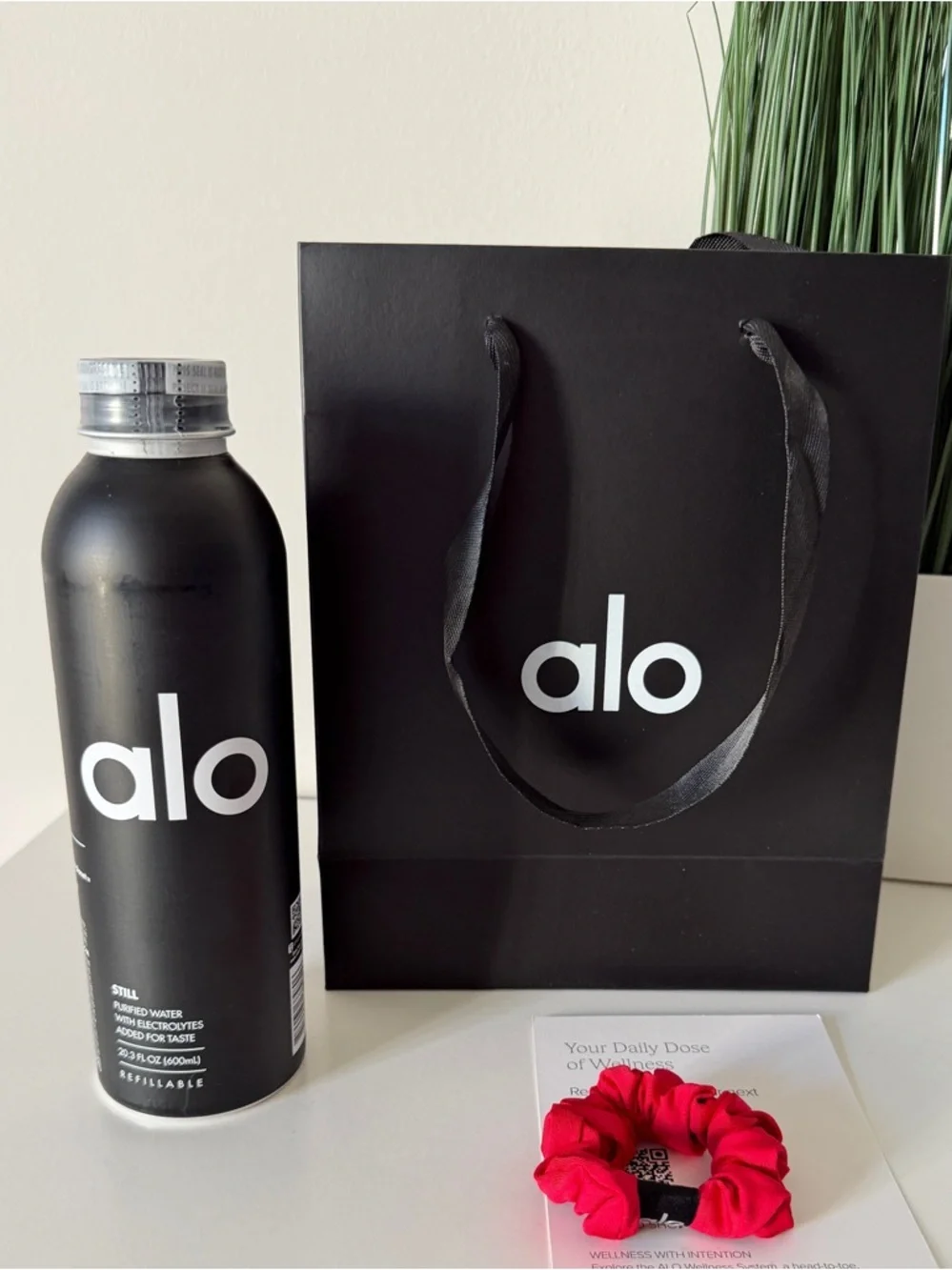 NEW Alo Yoga Bottle Scrunchie Gift Bag + 20% Off Coupon Set - Picture 3 of 4